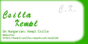 csilla kempl business card